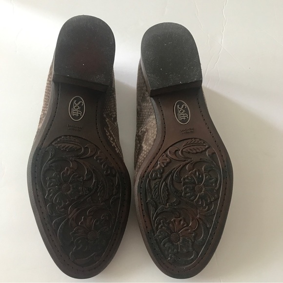 Sofft size 8.5 suede snakeskin comfort loafers tan & brown - Picture 7 of 11